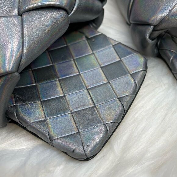 Bottega Veneta Metallic Woven Iridescent Lido Sandal 40 - Picture 5 of 10